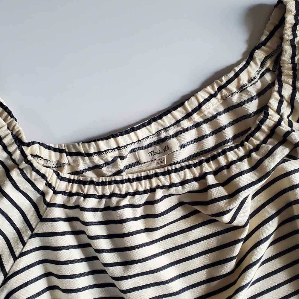 Madewell cinch striped top